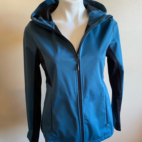Mondetta Teal and Black Hooded Jacket - Picture 3 of 4